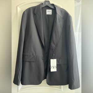 ZARA Men's Black Single-Breasted Blazer Sz medium